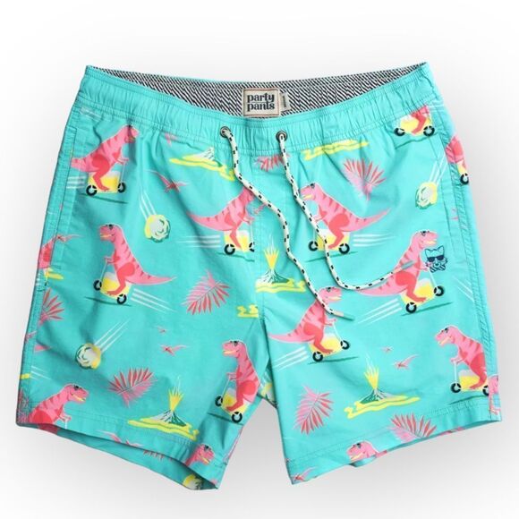 PARTY PANTS Cooler Dino Short NWT Swim Trunk - Picture 6 of 10